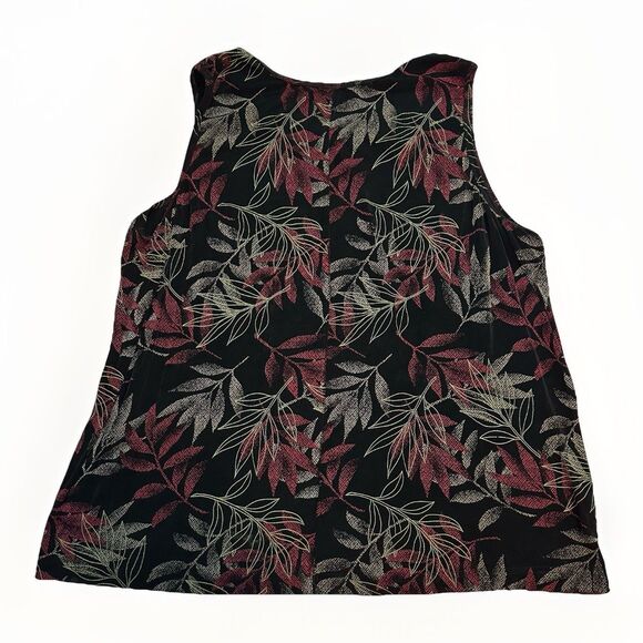 Ve Ve Collection Black Floral Sleeveless Blouse Slinky Top Whimsigoth Women's 3X - Picture 2 of 7